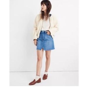 SOLD Madewell Rigid Denim A-Line Skirt